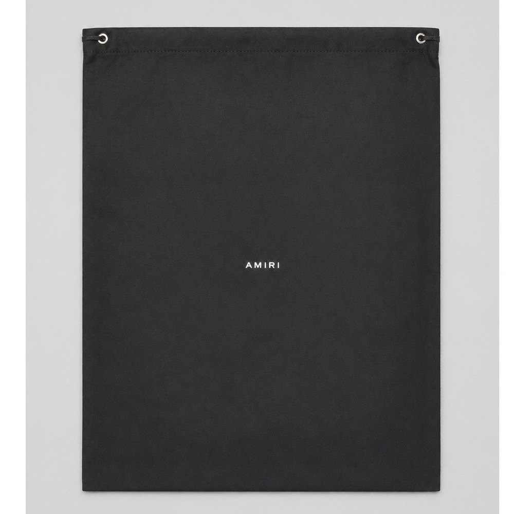 Amiri Black Cotton Drawstring Dust Bag Designer Shoe Accessory 14x18.5